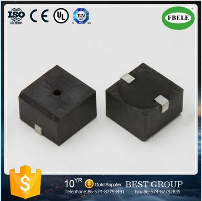 Venda quente 18mm 10V Praça SMD Piezo Campainha Magnética